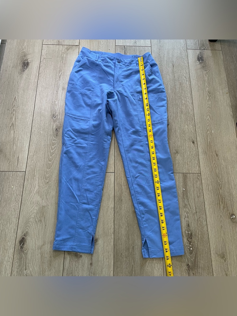 Jaanuu Petite‎ Small Cobalt Blue Cargo Scrub Pants - multi pockets - Picture 4 of 6